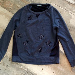 Leifnotes sequined birds sweatshirt